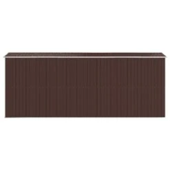 VIDAXL Abri De Jardin Marron Foncé 192x523x223 Cm Acier Galvanisé -VerdeLuxe 6455843ba34f62.28034800