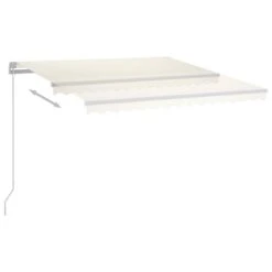 VIDAXL Auvent Manuel Rétractable Avec Led 450x350 Cm Crème 11 VIDAXL Auvent Manuel Rétractable Avec Led 450x350 Cm Crème -VerdeLuxe 645657cba32be9.69286119