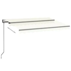 VIDAXL Auvent Automatique Avec Capteur De Vent Et Led 350x250 Cm Crème -VerdeLuxe 645657d5a7bdc1.28280406