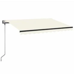 VIDAXL Auvent Automatique Avec Capteur De Vent Et Led 350x250 Cm Crème