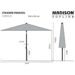 Madison Parasol Corsica 200x250 Cm Vert -VerdeLuxe 645801f0235e92.16257187