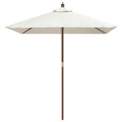 VIDAXL Parasol De Jardin Avec Mât En Bois Sable 198x198x231 Cm 11 VIDAXL Parasol De Jardin Avec Mât En Bois Sable 198x198x231 Cm -VerdeLuxe 64580202af8263.89510346