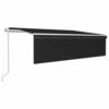 VIDAXL Auvent Rétractable Automatique Avec Store 5x3 M Anthracite -VerdeLuxe 645a95a6900064.35438450