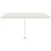 VIDAXL Auvent Manuel Rétractable Avec Led 450x300 Cm Crème -VerdeLuxe 645a95b9b7a227.25210448