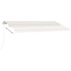 VIDAXL Auvent Manuel Rétractable Avec Led 450x300 Cm Crème -VerdeLuxe 645a95b9c13c99.52262491