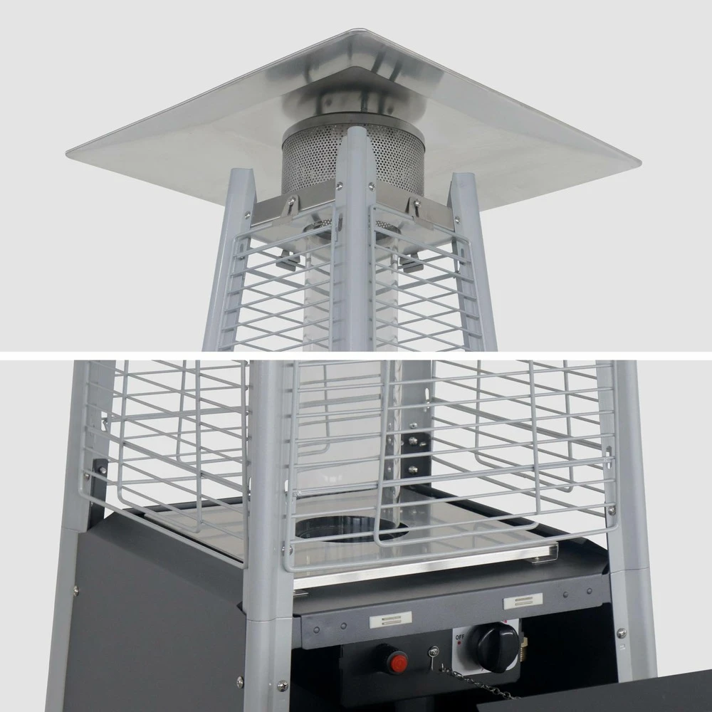 Chauffage D'extérieur - Sweden - Parasol Chauffant Gaz Pyramide. Design. Véritable Flamme. Roulettes Incluses 4 Chauffage D'extérieur - Sweden - Parasol Chauffant Gaz Pyramide. Design. Véritable Flamme. Roulettes Incluses – Image 2