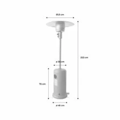 Chauffage D'extérieur à Gaz 13kw - Siberia - Parasol Chauffant Gris. Avec Roulettes Et Stabilisateur 13 Chauffage D'extérieur à Gaz 13kw - Siberia - Parasol Chauffant Gris. Avec Roulettes Et Stabilisateur -VerdeLuxe 645b9081536319.13388498