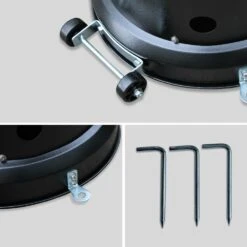 Chauffage D'extérieur Gaz 12.5kw - Finland - Parasol Chauffant Noir. Réglable. Porte En Façade. Roulettes Et Housse -VerdeLuxe 645b908a3c6ae8.72391819