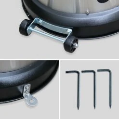 Chauffage D'extérieur Gaz 12.5kw - Finland - Parasol Chauffant En Acier Inoxydable. Réglable. Porte En Façade Et Roulettes -VerdeLuxe 645b9090f23246.85981613