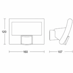 STEINEL Projecteur D'extérieur Incurvé Actionné Par Capteur Anthracite -VerdeLuxe 645e86b63fdb51.14491908