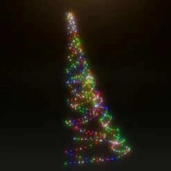 VIDAXL Arbre Mural Avec Crochet Métallique 720 Led Colorées 5 M -VerdeLuxe 645e86d7305e19.64619409