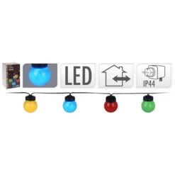 Progarden Ensemble D'éclairage à Led De Fête 20 Ampoules Multicolores