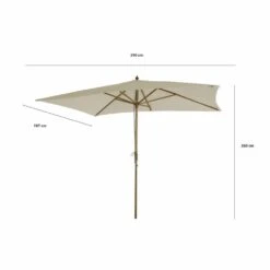 Parasol Droit Hoani En Bambou Contreplaqué Et Tissu Beige Clair -VerdeLuxe 646229b3ee0e07.62849901