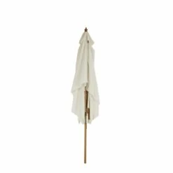 Parasol Droit Hoani En Bambou Contreplaqué Et Tissu Beige Clair -VerdeLuxe 646229b3f1c721.14122996