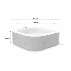Spa Mspa Gonflable Carré – Fjord 6 - 6 Places. Système Anti-gel Et Désinfection Uvc + Bâche. 185cm. Pvc. Pompe. Chauffage. -VerdeLuxe 64627b8b0d7da7.10014834