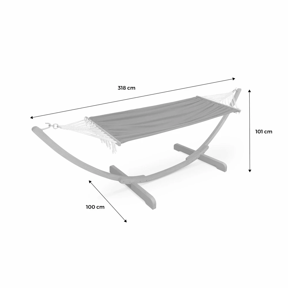 Hamac En Bois - Hamaca - Hamac 317x100cm Avec Toile En Coton 9 Hamac En Bois - Hamaca - Hamac 317x100cm Avec Toile En Coton – Image 7