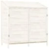 VIDAXL Remise De Jardin Blanc 102x52x112 Cm Bois De Sapin Solide -VerdeLuxe 6463c863e61321.41461368