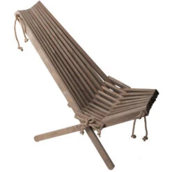 Chilienne En Bois Ecochair (coussin Offert) Aulne Gris -VerdeLuxe 6464ca6c8c0b34.84087485