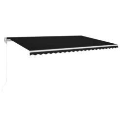 VIDAXL Auvent Automatique Capteur De Vent Et Led 500x350 Cm Anthracite