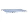 VIDAXL Auvent Automatique Capteur De Vent Led 600x350 Cm Bleu Et Blanc -VerdeLuxe 6467161e5a0829.82832908