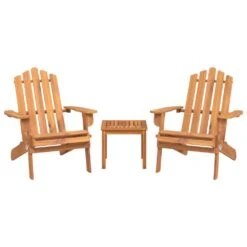 VIDAXL Ensemble De Salon De Jardin Adirondack 3 Pcs Bois Acacia Solide -VerdeLuxe 646d117f22acf5.17185730