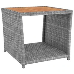 VIDAXL Ensemble De Salon De Jardin 2 Pcs Gris Poly Rotin Et Acacia -VerdeLuxe 646d1440599d43.00542971