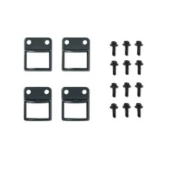 Lot De 4 Fixations Pour Clôture Aluminium Gris