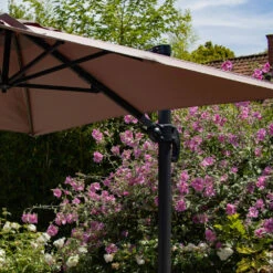Parasol Déporté 2x3 M Et 4 Dalles Lestées Aluminium Taupe -VerdeLuxe 646e58e2e97bd9.81318638