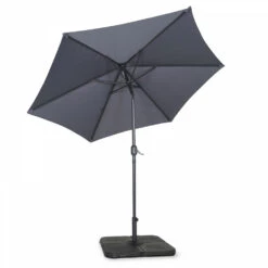 Parasol Droit Inclinable 3m Et 4 Dalles à Lester Remplissables Gris -VerdeLuxe 646e58f0ec90d7.09441210