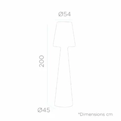 Lampadaire Lola 200 Lumière Blanche Froide Par Câble Hauteur 200cm -VerdeLuxe 646f524f5df3f3.61412054