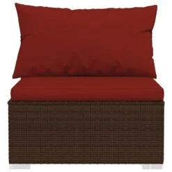 VIDAXL Salon De Jardin 3 Pcs Avec Coussins Résine Tressée Marron -VerdeLuxe 646f5333396b59.60468072