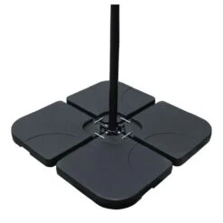 Oahu - Lot De 4 Dalles Carrées - Bases De Lestage Pour Parasol Pied En Croix - Remplissage Sable Ou Eau -VerdeLuxe 646f5505dc2812.82484839