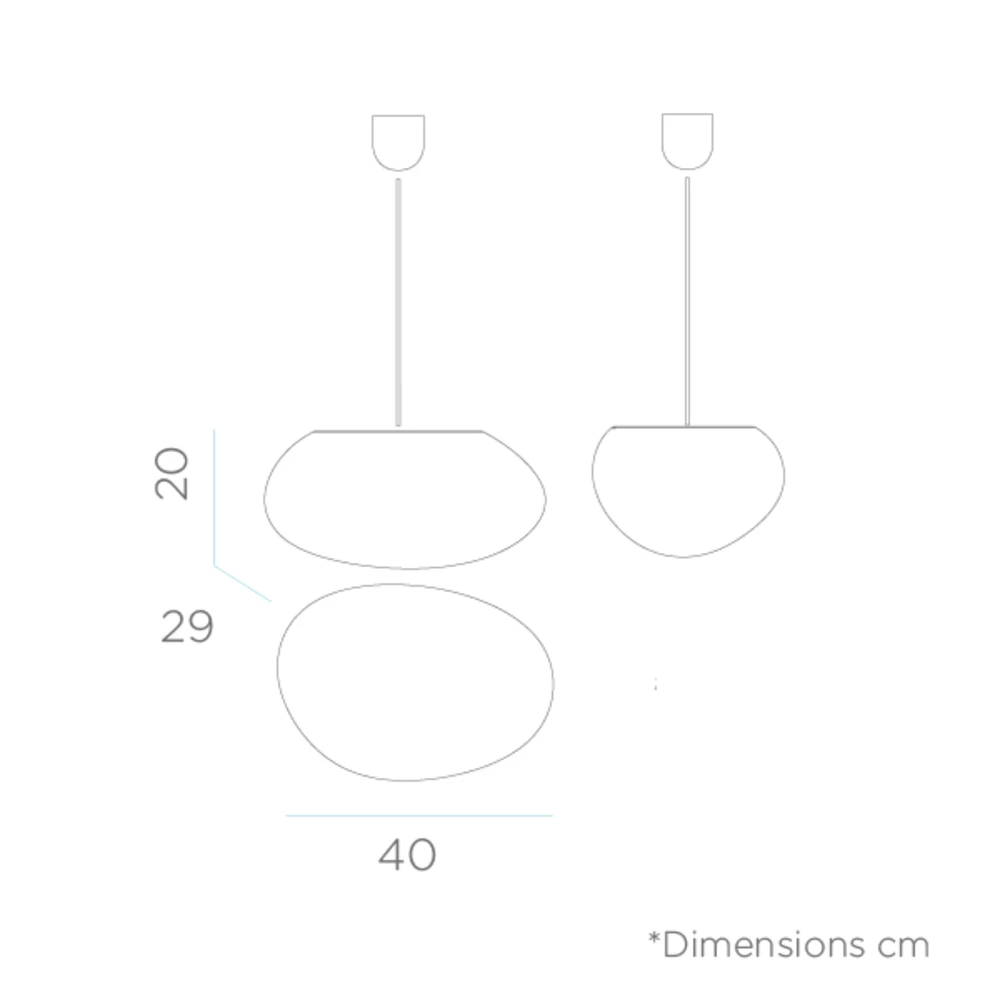 Suspension Petra 40 Ovale 40x29x20cm - Blanc 6 Suspension Petra 40 Ovale 40x29x20cm - Blanc – Image 4