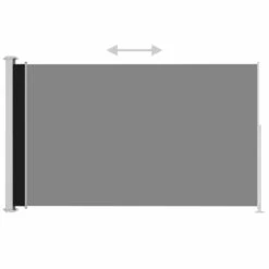 VIDAXL Auvent Latéral Rétractable De Patio 220x300 Cm Noir -VerdeLuxe 646fa6ae6475b1.11385906