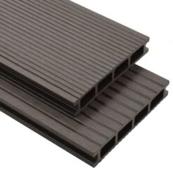 VIDAXL Panneaux De Terrasse Creux Wpc 30 M² 2,2 M Marron Foncé