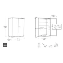 Keter Abri De Jardin Cortina Alto 1400 L Gris -VerdeLuxe 6470a6b0666225.20295521