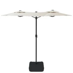 VIDAXL Parasol à Double Tête Avec Led Blanc Sable 316x240 Cm -VerdeLuxe 6470a737367e23.06311094
