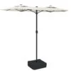VIDAXL Parasol à Double Tête Avec Led Blanc Sable 316x240 Cm -VerdeLuxe 6470a7373ed606.28351237