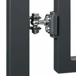 Portillon Barreaudé Acier Galvanisé Passage 1m Gris Anthracite H 1m50 -VerdeLuxe 64793f5ab5dda7.04402140