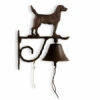 Cloche Chien Fonte Marron 21x11x26cm