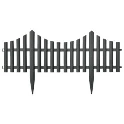 VIDAXL Bordures De Pelouse 17 Pcs Anthracite 1000 Cm Polypropylène -VerdeLuxe 647dd2f085ba19.63043810