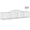 VIDAXL Paniers à Gabions Arqués 17 Pcs 300x50x60/80 Cm Fer Galvanisé -VerdeLuxe 647dd2f87e0696.88203906