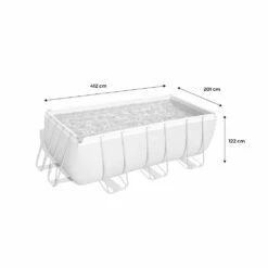 Piscine Tubulaire Hors Sol Vostok Gris Foncé Bestway. Rectangulaire 4x2m Avec Pompe. Filtre à Cartouche. Diffuseur Et échelle -VerdeLuxe 647ecfb589b0f8.64685244