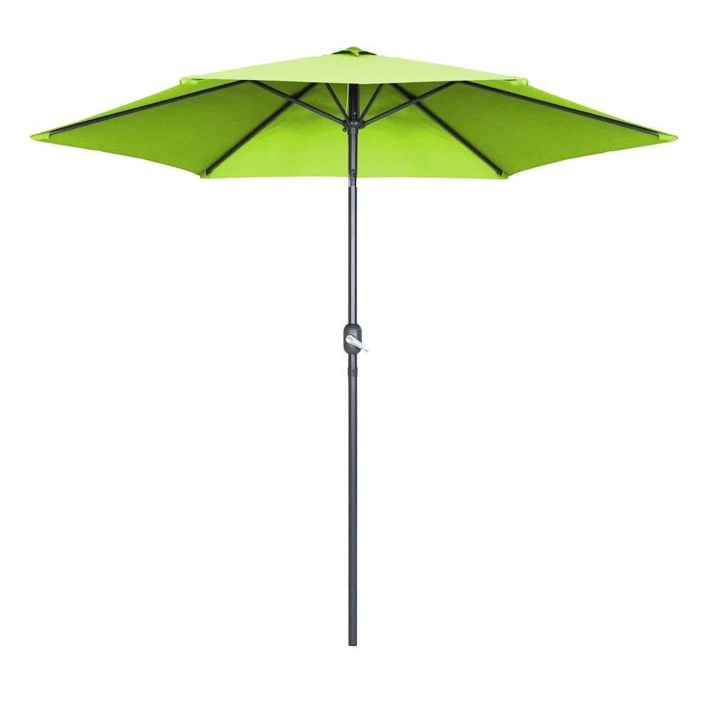 Parasol Droit Inclinable 3m Et 4 Dalles Lestées Aluminium Vert 4 Parasol Droit Inclinable 3m Et 4 Dalles Lestées Aluminium Vert – Image 2