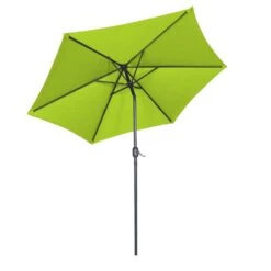 Parasol Droit Inclinable 3m Et 4 Dalles Lestées Aluminium Vert 8 Parasol Droit Inclinable 3m Et 4 Dalles Lestées Aluminium Vert -VerdeLuxe 64802240599282.49363279