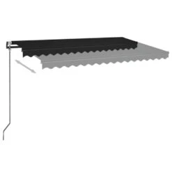 VIDAXL Auvent Automatique Capteur De Vent Et Led 400x350 Cm Anthracite -VerdeLuxe 6480d1c90fa9b6.85633049