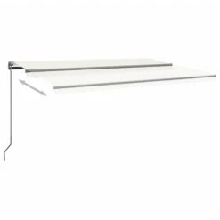 VIDAXL Auvent Automatique Sur Pied 500x350 Cm Crème -VerdeLuxe 6480d1f2146873.28927951