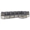 VIDAXL Salon De Jardin 7 Pcs Avec Coussins Anthracite Résine Tressée -VerdeLuxe 6480d2c4c68970.98593348