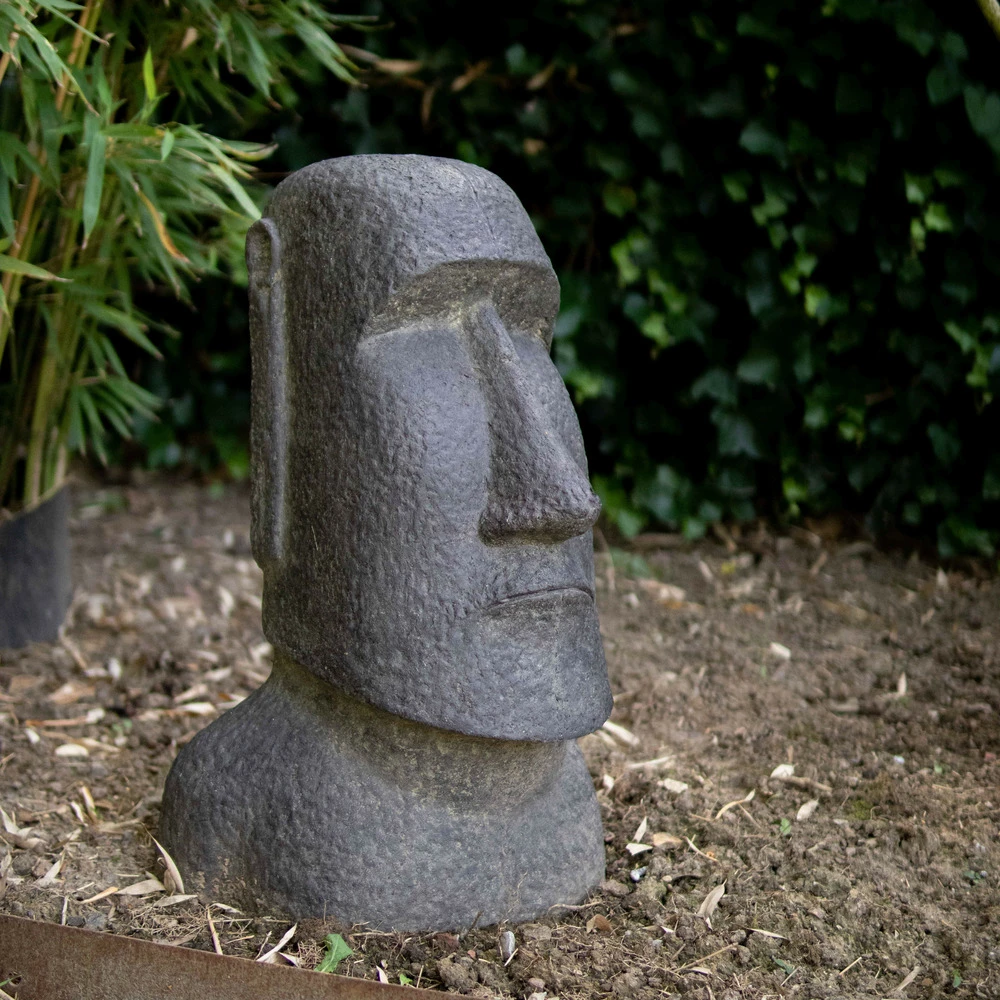 Statue De Jardin île De Pâques En Pierre Naturelle Gris 8 Statue De Jardin île De Pâques En Pierre Naturelle Gris – Image 6