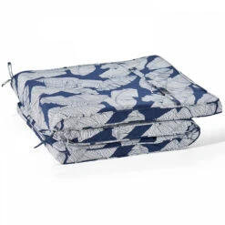Lot De 2 Coussins Bain De Soleil Polyester Bleu 186x60x5 Cm -VerdeLuxe 64886574e7a311.42057137